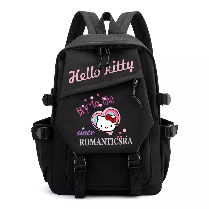 Sanrio New Hellokitty Heat Transfer Patch Printed Backpack Cute Cartoon Student Schoolbag Computer Canvas Backpack