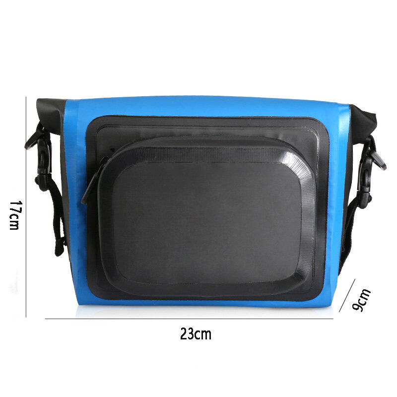 Borsa impermeabile impermeabile in PVC borsa per manubrio anteriore per bicicletta borsa per Organizer per telaio per bici borsa per telefono impermeabile MTB borsa per il nuoto portatile