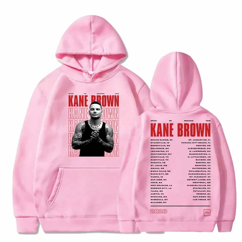 Camisola Kane Brown manga comprida para homem e mulher, com capuz Drunk ou Dreaming Tour, roupa casual, Merch