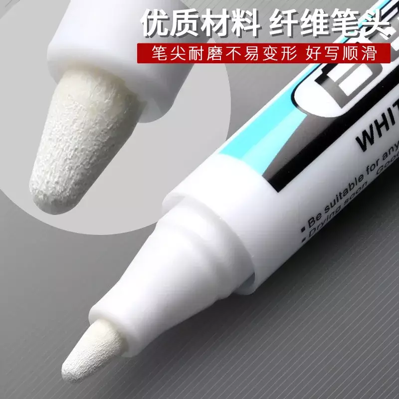 1/3Pcs White Permanent Marker Pens 0.7/1.0/2.5MM Paint Markers For Wood Rock Plastic Leather Glass Stone Metal Art Supplies