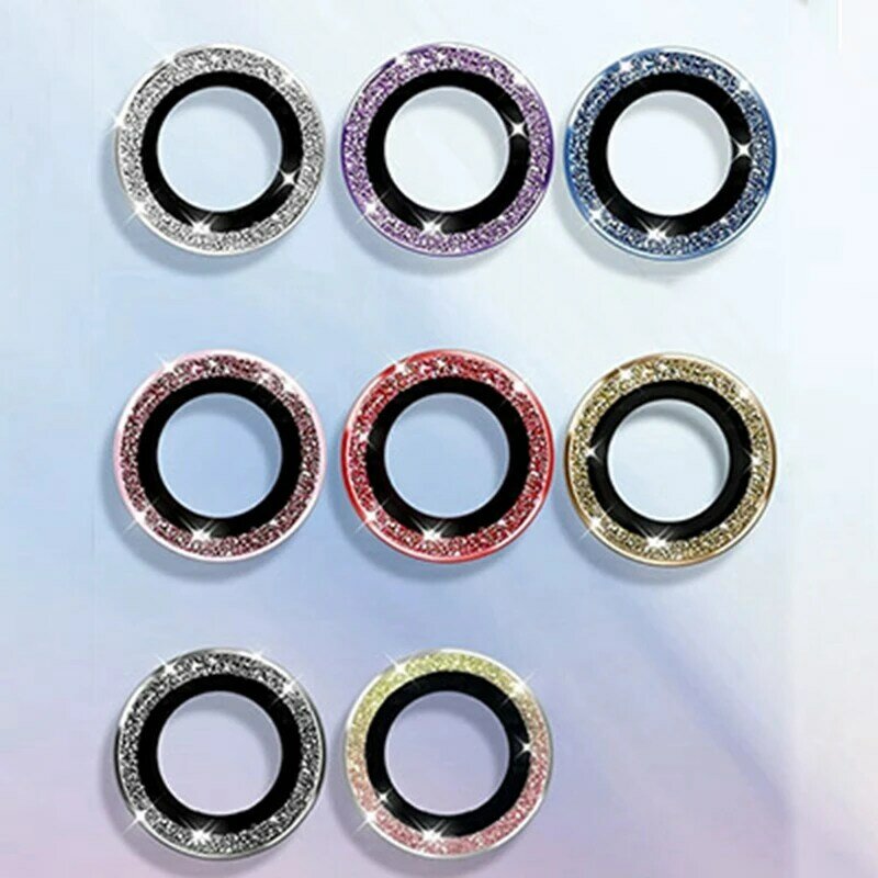 Glitter Camera Lens Protector For Samsung Galaxy Z Fold 5 6 Diamond Metal Lens Ring Glass For Samsung Z Flip5 6 Cover