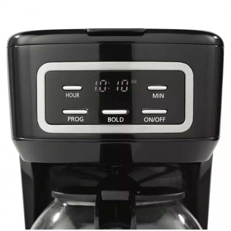 Mainstays 12 Cup Programmable Coffee Maker, 1.8 Liter Capacity,Black