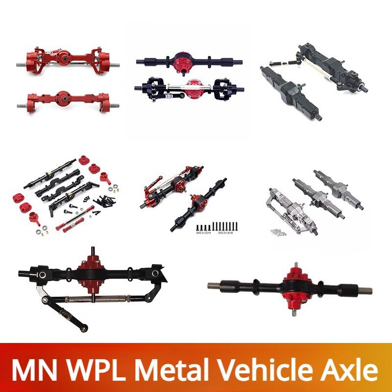 MN99S MN78 D90 WPL C24 C14 C54 B16 B36 RC Metal Axle Retrofit Upgrade Parts Front and Rear Axle Door Axle