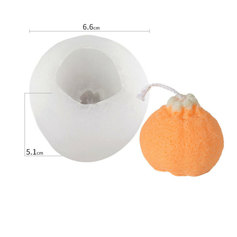 3D Fruit Orange Silicone Vela Molde DIY Pimenta Forma Sabão Resina Gesso Fazendo Set Chocolate Bolo Ice Mold Home Decor Cute Gift