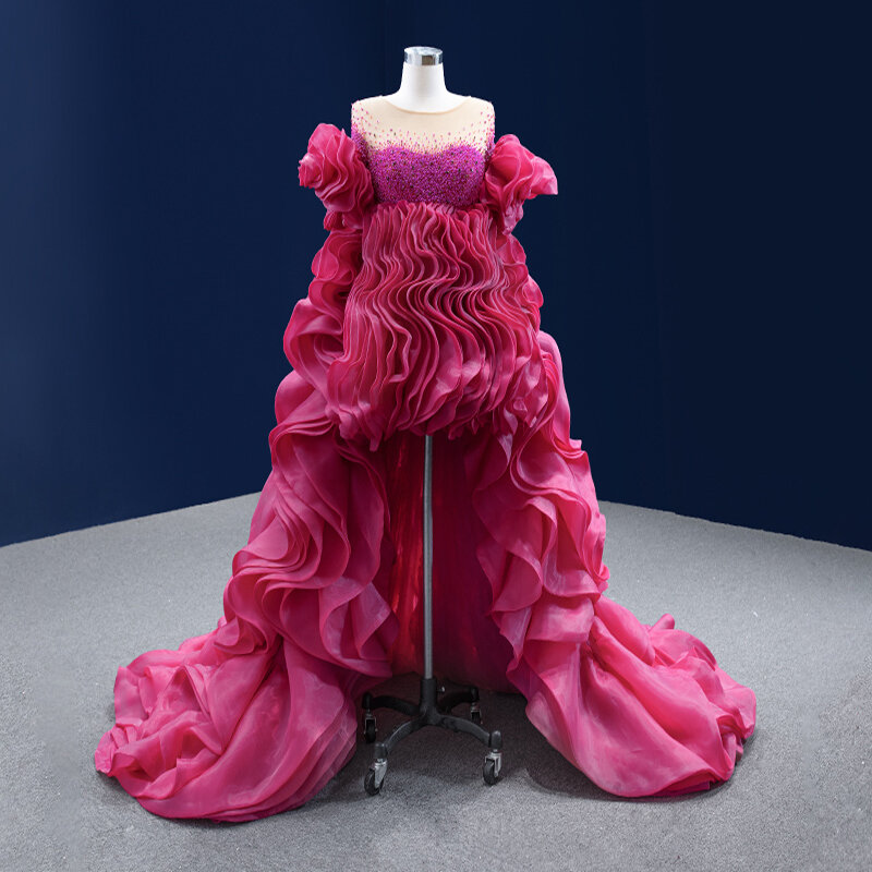Luksusowe suknie balowe wysokiej jakości formalne sukienki na przyjęcie Puffy dół suknia wieczorowa plisowane szaty De Soirée sukienka ciążowa niestandardowe