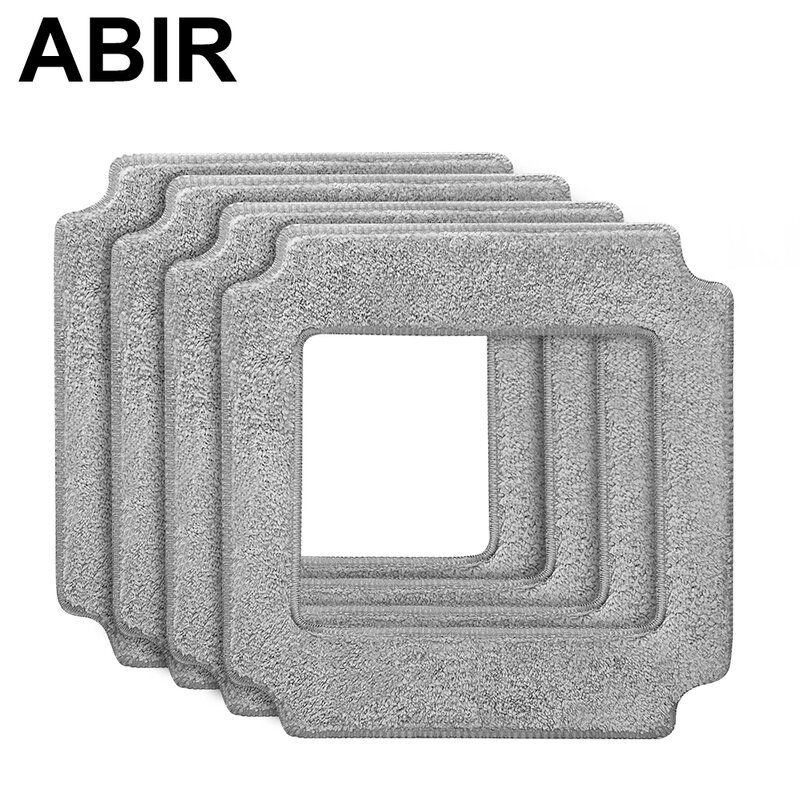 Paño de mopa de microfibra para Robot aspirador de ventana ABIR WD8, incluye fregonas, 4 piezas