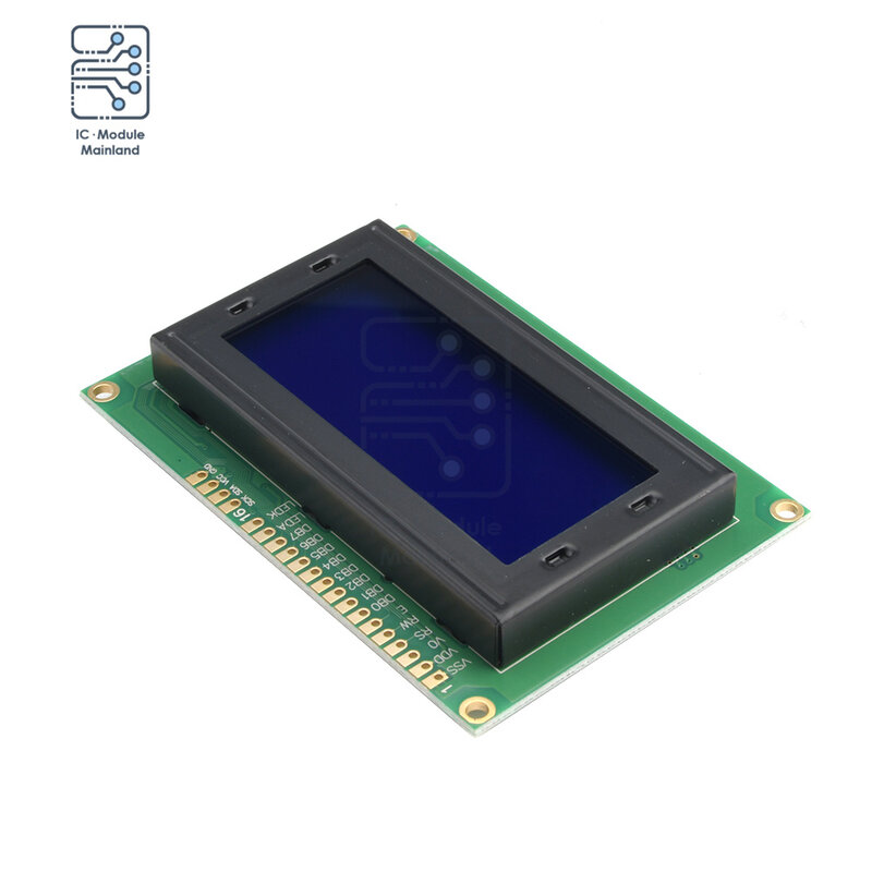 5V LCD1604โมดูลจอแสดงผล LCD Blacklight สีเหลืองสีฟ้า16X4 LCD โมดูลสำหรับ Arduino จอแสดงผลประเภท STN-LCD สีฟ้า