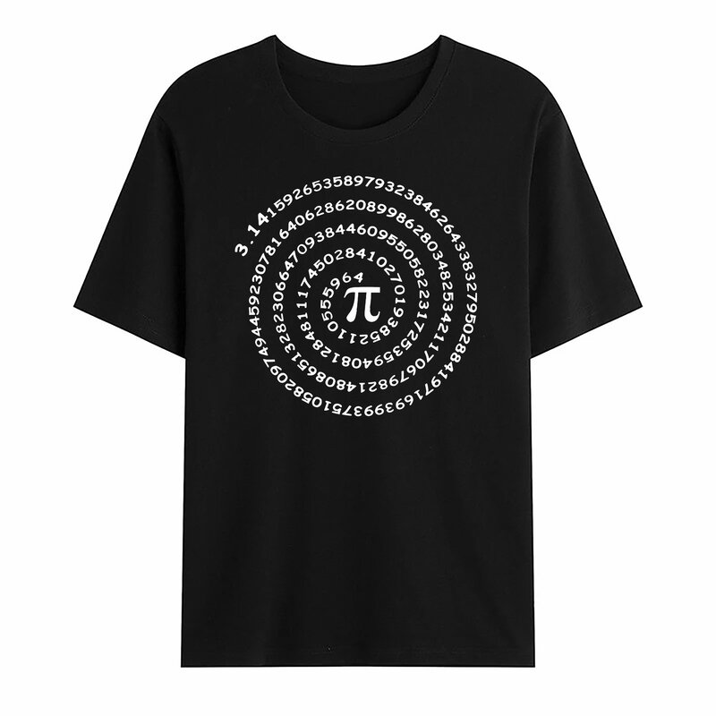 Camiseta gráfica Harajuku masculina, Símbolo do Pi da matemática, Roupas extragrandes, Camisas Unisex, Roupas da moda, S-3XL, 2024