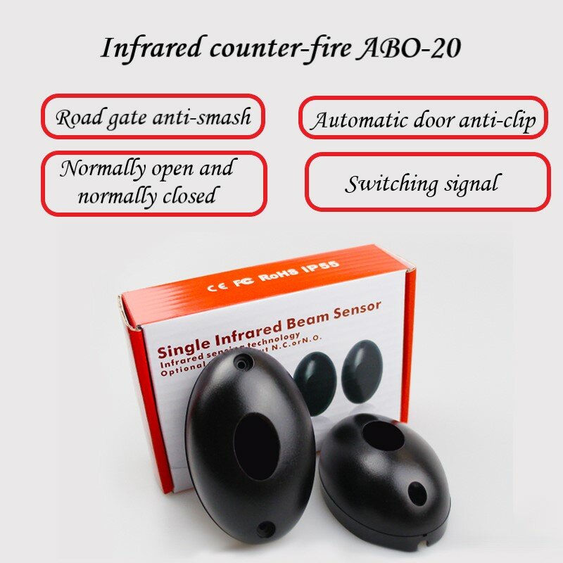 Detector infrarrojo de un solo haz, alarma infrarroja impermeable, Sensor de puerta exterior, Detector de vehículos, ABO-20