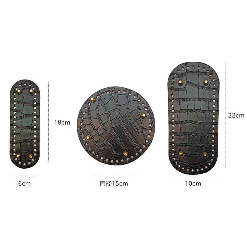 High Qualtiy Oval Round Bottom for Knitted Bag Leather Bag Accessories Handmade Bottom with Holes Diy Crochet Bag Bottom Pu Base