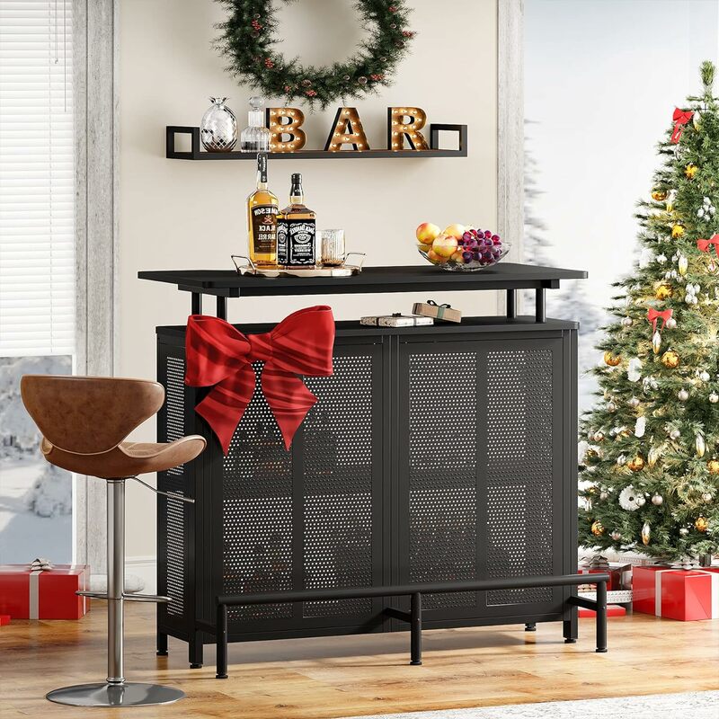 3-уровневый ликерный барный столик со стойками для посуды и полками для хранения вина, винный барный шкаф, мини-бар для дома, кухни, паба