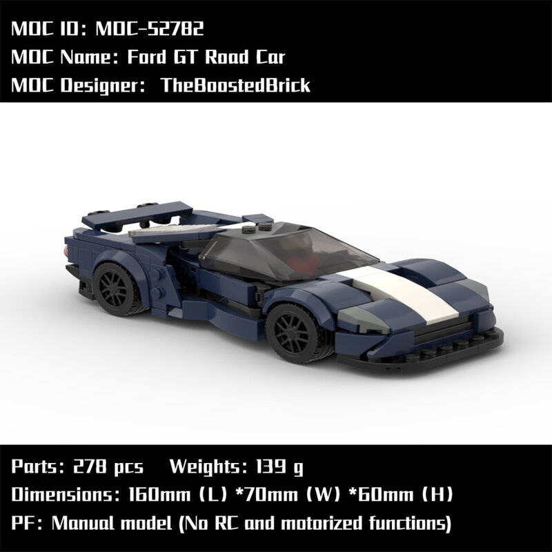 MOC-52782 Sports Car Building Block DIY Technology Assembly Electronic Drawing High TechToys Kids Christmas Gifts