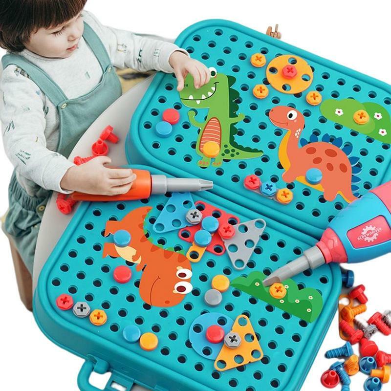 Dado vite assemblaggio simulazione strumento carpentiere fingere di giocare bambini in età prescolare educativi giocattoli per bambini Montessori cassetta degli attrezzi elettrica