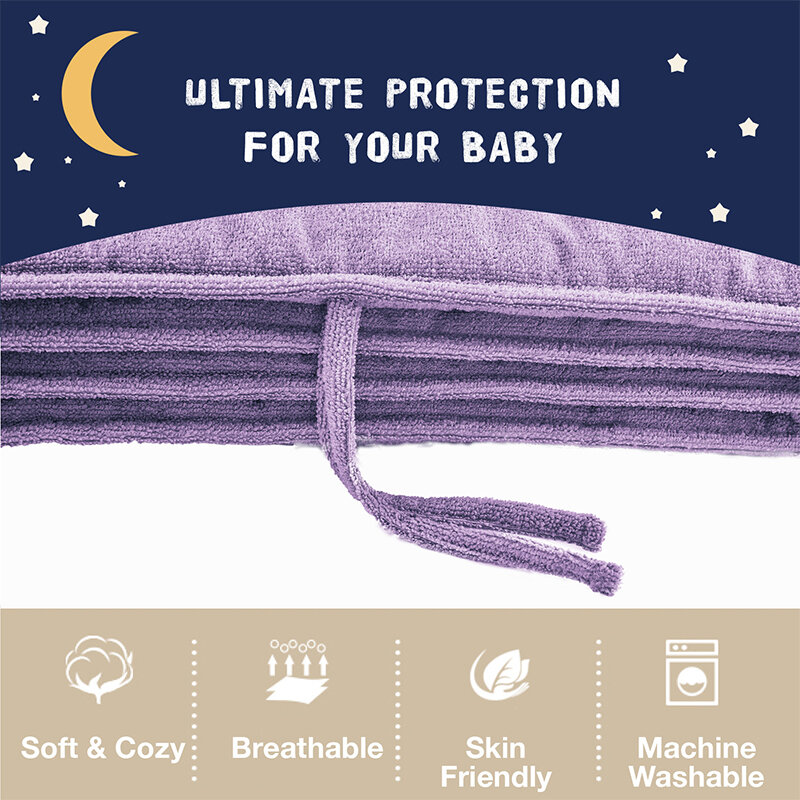 4 sztuk łóżeczko dla dziecka zderzaki niemowlę osłona głowy szopka boki miękki arkusz Cradle ochraniacz boczny maluch pokój akcesoria ochrona łóżka
