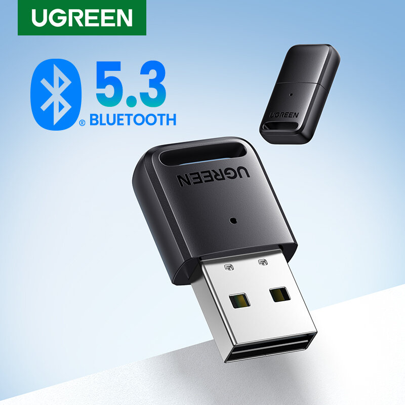 Ugreen usb bluetooth 5.0 dongle adaptador 4.0 para pc falante sem fio mouse música receptor de áudio transmissor aptx bluetooth 5.0