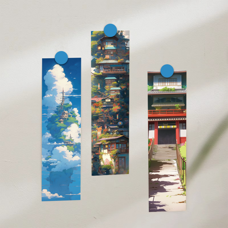30pcs Hayao Miyazaki Manga Style Bookmarks Student Gifts DIY Creative Art Decoration Reading Book Page Marking Cards