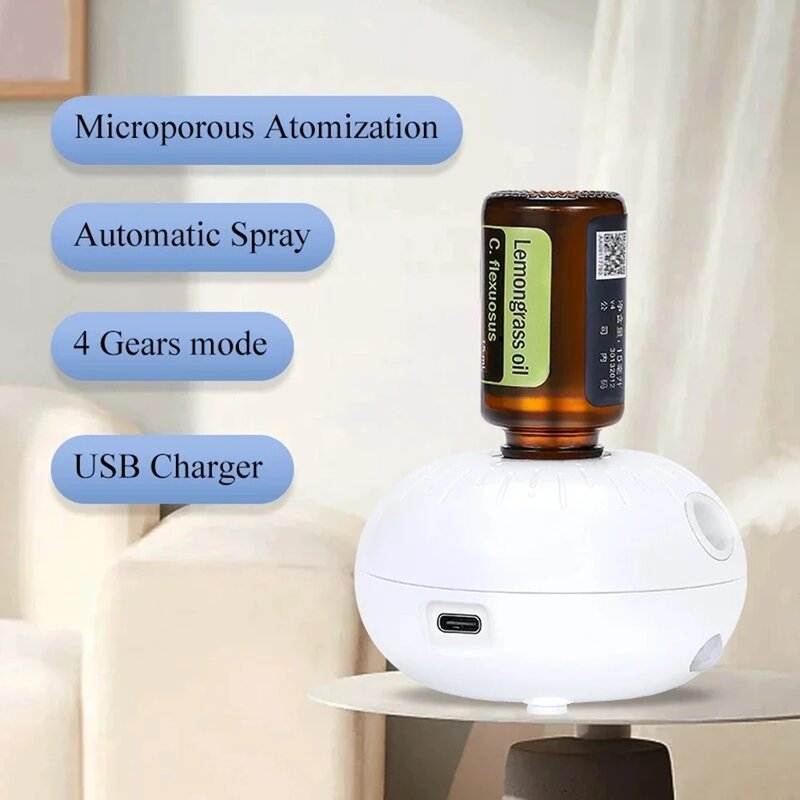 Mini Difusor de aceite puro, máquina de aromaterapia de inducción automática, portátil, lindo Difusor de aromaterapia, 10ml, USB para dormitorio y oficina