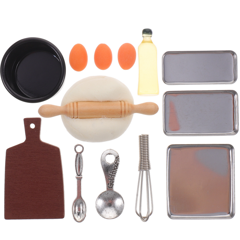 مجموعة أدوات مطبخ صغيرة ، أدوات خبز مصغرة ، أداة خَبز للعب ، ملحقات ديكور منزل صغير