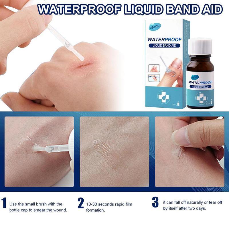 Respirável e impermeável ferida cura gel líquido bandagem ferida remendo líquido Band Aid Spray ferida cola hemostática