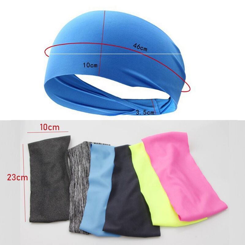 Faixa de cabeça atlética para homens e mulheres, 6 cores, para correr, yoga, fitness, esporte, bandagem
