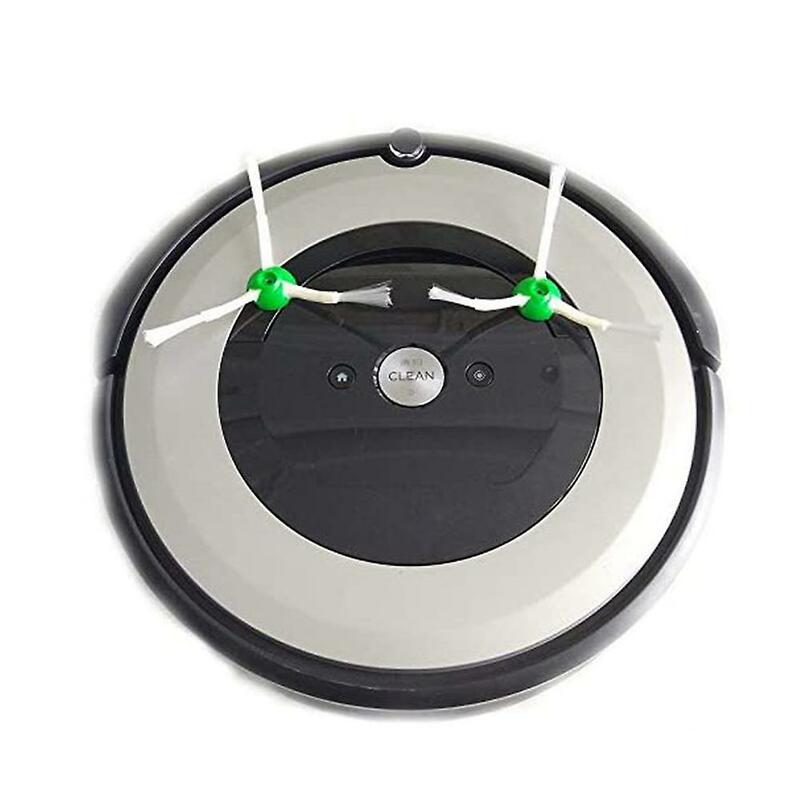 2ชิ้นแปรงด้านข้างสีเขียวสำหรับ iRobot Roomba เครื่องดูดฝุ่นใน E6 E5 I7