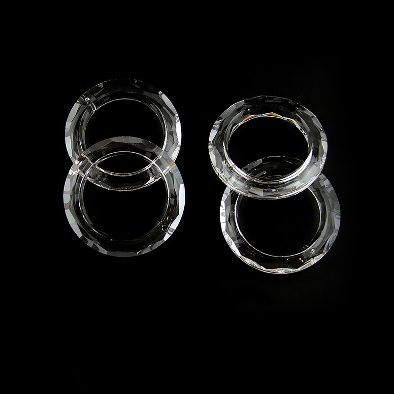 Lustre en cristal 50mm, 1 pièce, anneau de lumière, cercle suspendu en verre, lampe prismes, gouttes, anneau de mode