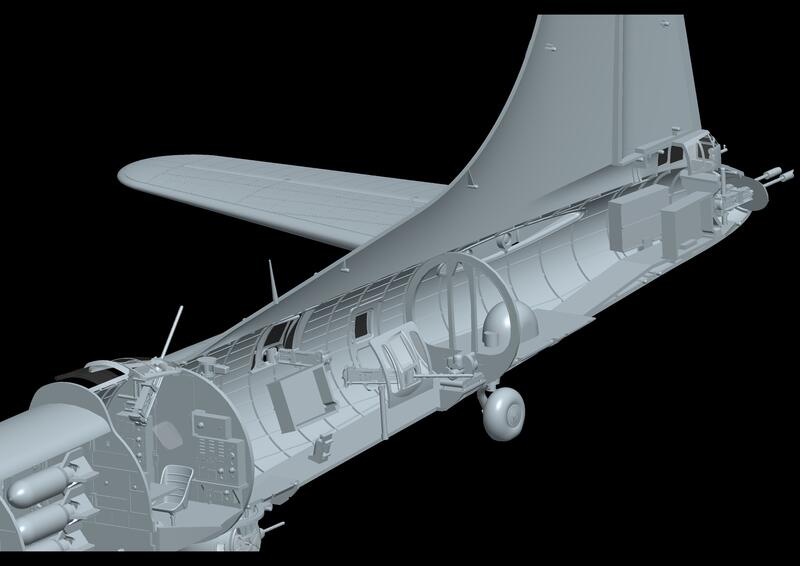 HK versão inicial Flying Fortress, modelo plástico, 01F001, 1/48, B-17G