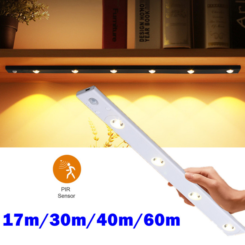 Lumière Led magnétique avec détecteur de mouvement, luminaire décoratif d'intérieur, idéal pour un placard, une cuisine ou une chambre à coucher