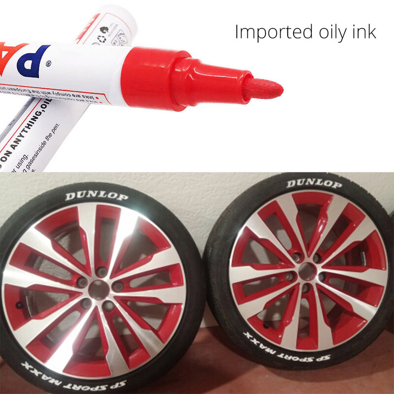 Pintura mais limpa pneu da roda do carro pintura oleosa caneta pneu de borracha automóvel polidores metal marcador permanente graffiti toque risco cera molhada