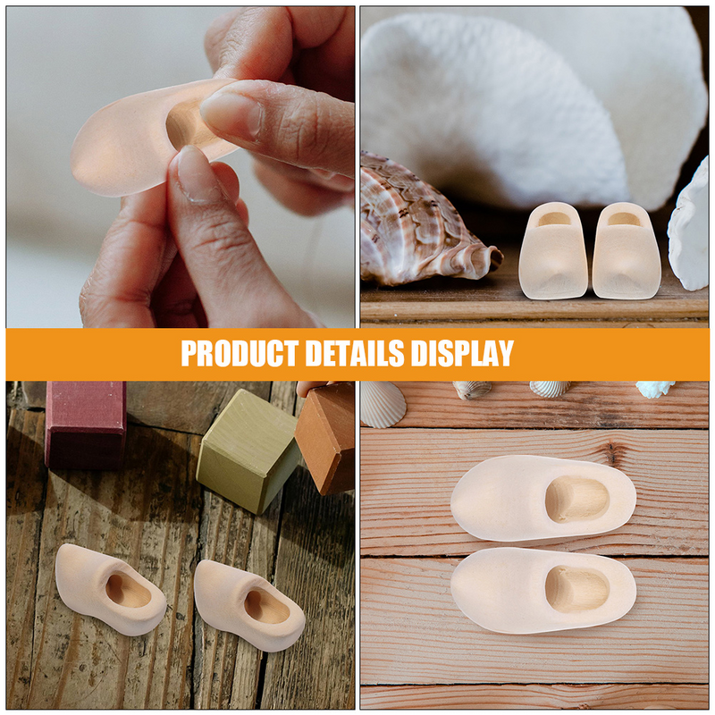 Mini Wooden Clogs Themed Wooden Shoe Clogs Mini Finger Shoes Unfinished Wood Figure Dollhouse Accessories Diy