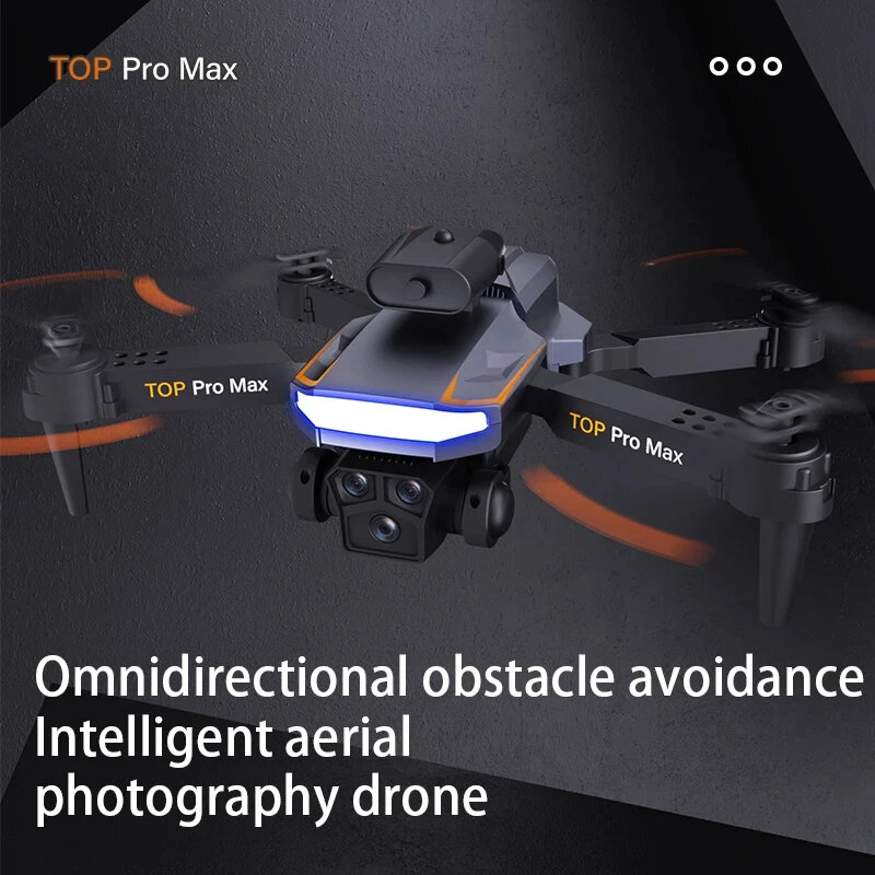 طائرة بدون طيار قابلة للطي مع كاميرا ثلاثية عالية الدقة ، تحديد مواقع التدفق البصري ، تجنب العقبات ، مروحية رباعية التصوير عالية الدقة ، 8K ، GPS
