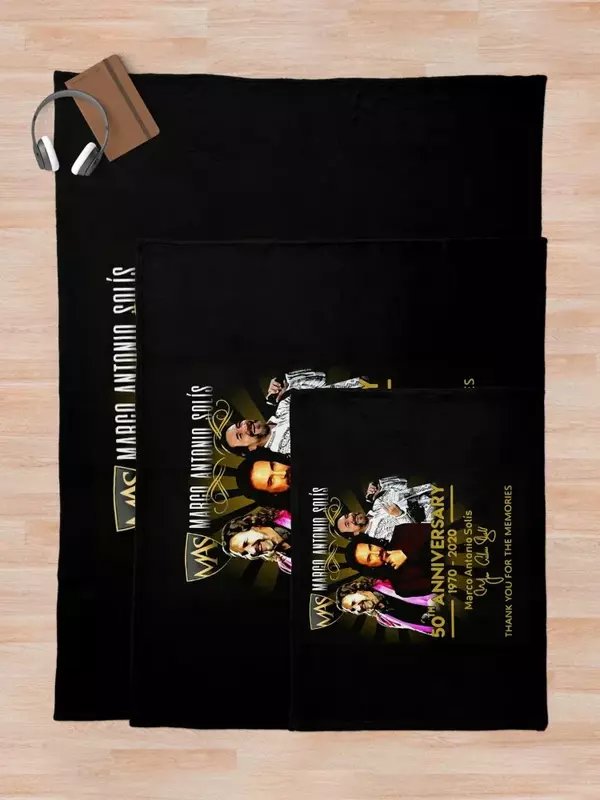 Marco Antonio Solis 50th Anniversary 1970 2020 Thank You for The Memories Throw Blanket halloween Plush Large Soft Beds Blankets