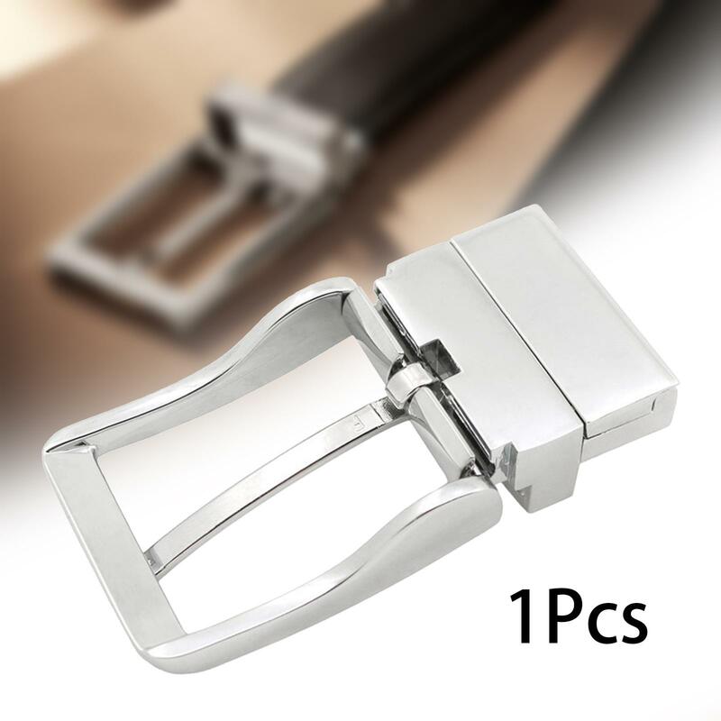 Alloy Belt Buckle Reversible Belt Accessories Single Prong Business Casual Classic for Leather Strap Pin Belt Buckle Replacement
