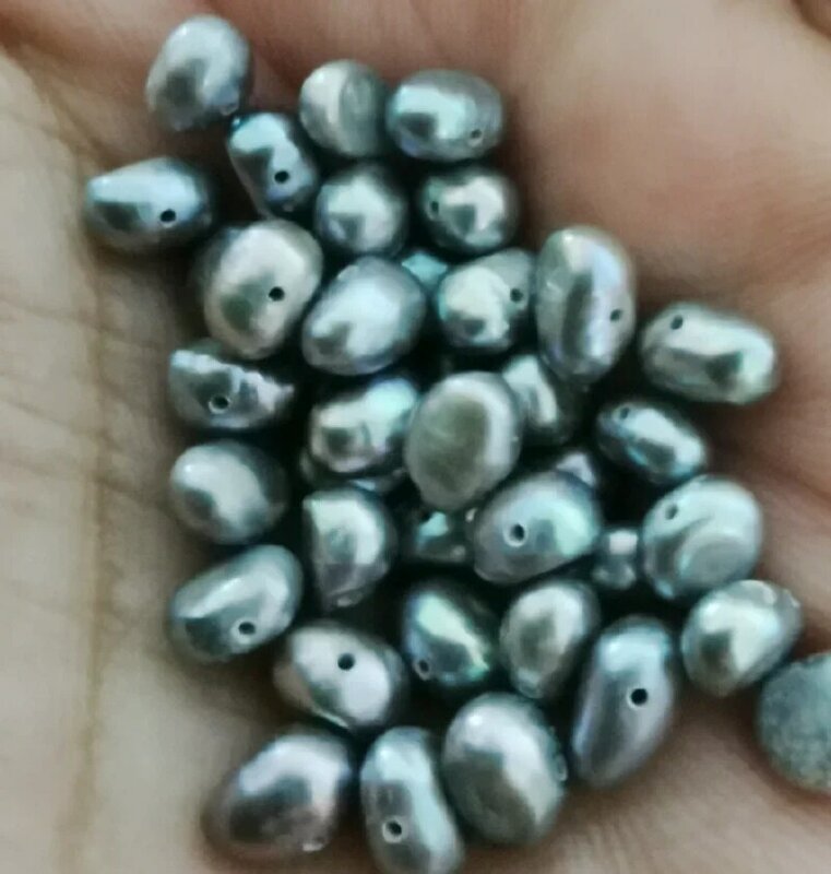 Оптовая продажа 20 шт. около 6x5x4 мм натуральный морской настоящий Серый Синий Свободный жемчуг ювелирные изделия «сделай сам» ожерелье браслет с полным отверстием