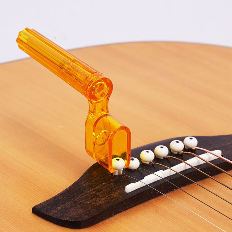 Penarik senar gitar Esensial, aksesori penggulung senar dan penarik Pin jembatan untuk penggantian senar nyaman
