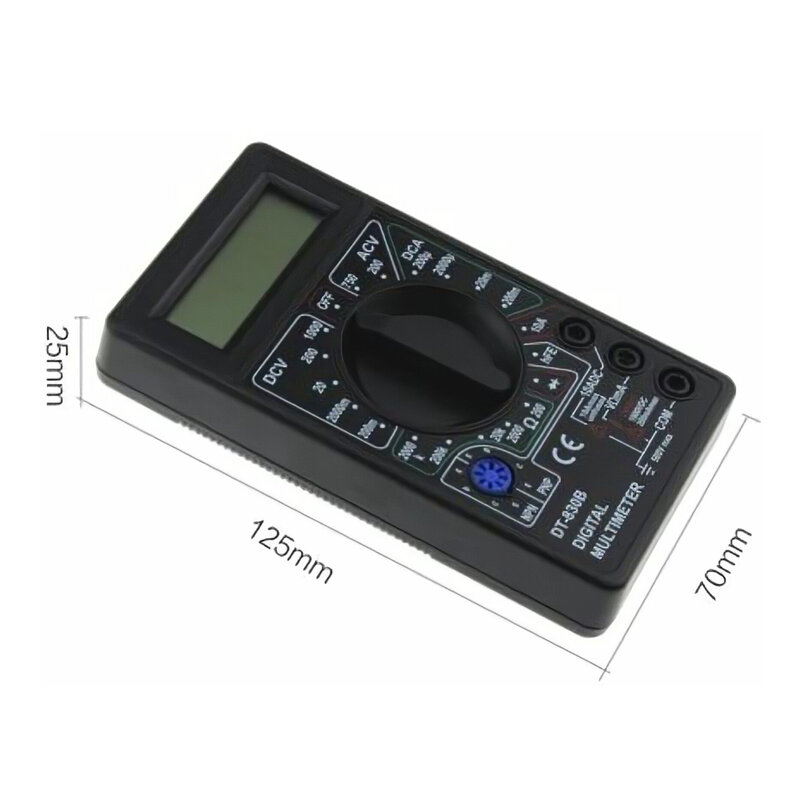 DT-830B Multímetro Digital, Voltímetro Elétrico, Amperímetro, Testador de Ohm, Mini Medidor Portátil, AC, DC, 750, 1000V, LCD
