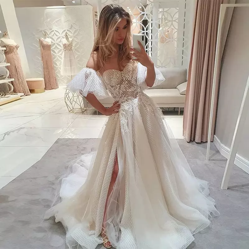 Gaun pernikahan MODERN XUANVintage 2023 untuk wanita Sweetheart lengan dapat dilepas Vestidos De Noiva dibuat untuk memesan pengantin Formal
