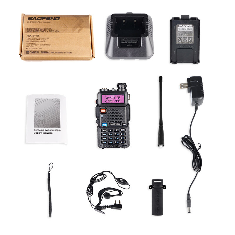 Baofeng UV 5R zawód bezprzewodowy radiotelefon VHF/UHF dwuzakresowy amatorski przenośny zewnętrzny ręczny radiotelefon Walkie Talkie CB