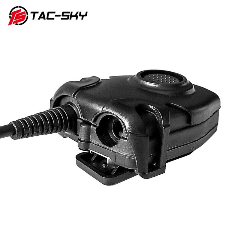 Ts TAC-SKY Adapter Ptt Midland Plug Ptt Tactische Hoofdtelefoon Compatibel Met Z-Tac/Tacsky Headset
