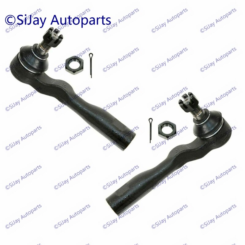 Set of 2 Steering Rack Outer Tie Rod Ends For Toyota Sequoia Tundra 2003-2007 ES80381 ES80382 45046-09210 45047-09090