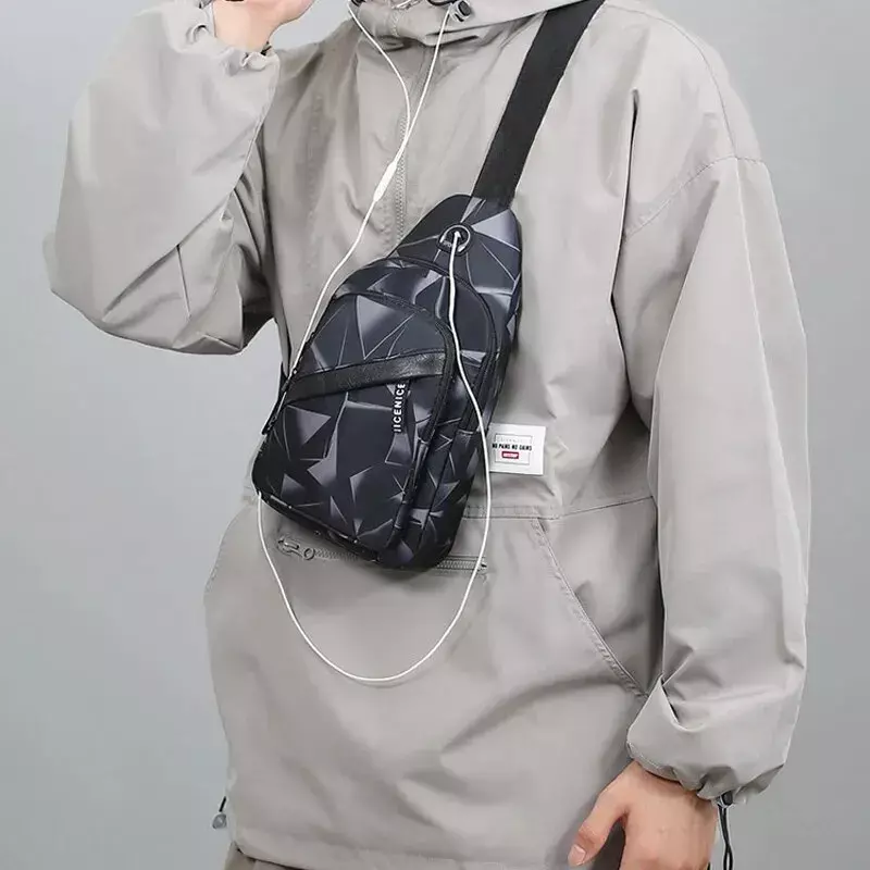 Męska torba na ramię Ins Nowa modna koreańska wersja Torba na ramię Lekki plecak sportowy na świeżym powietrzu Trend