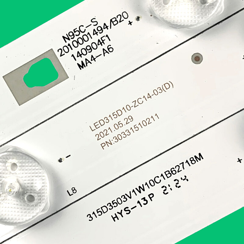 Piezas LED de 3V y 627mm, accesorio para JVC, LT-32M345, LE32B310N, LE32A7100L, LE32A31, LE32B510X, LED315D10-ZC14-01(D), LED315D10-ZC14-03(D)