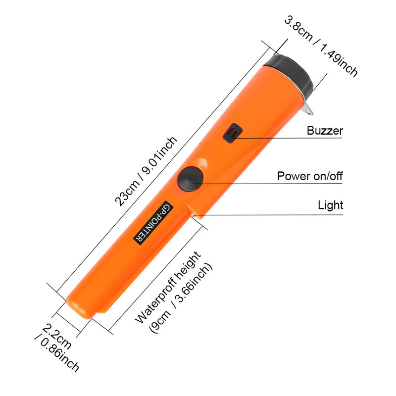 Détecteur de métaux Portable étanche, stylo de localisation Portable, outils professionnels, détecteur de métaux en profondeur, balayage latéral à 360 degrés