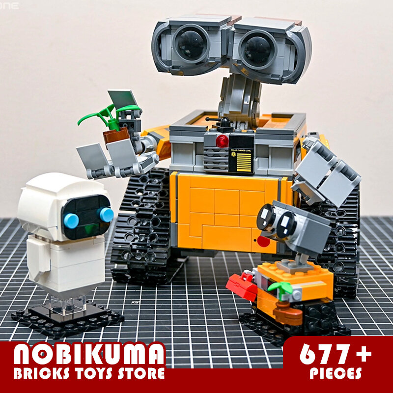 디즈니 Wall E 로봇 MOC 브릭 모델, 만화 영화 Wall-E 빌딩 블록 인형, 어린이 플라스틱 장난감, 성인 어린이 생일 선물