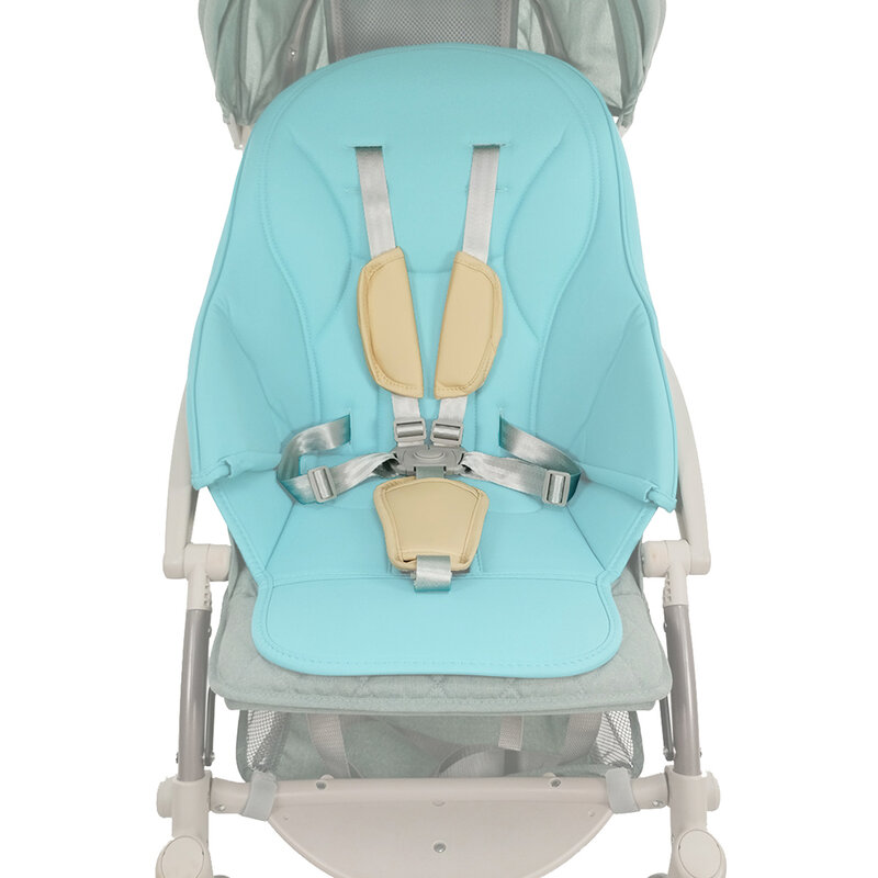 PU Leather Baby Harness para Pushchair, Dinner Chair, Highchair, cinto de segurança, comprimento Ajustar, Ombro, Crotch Pad, Universal, 5 Pontos