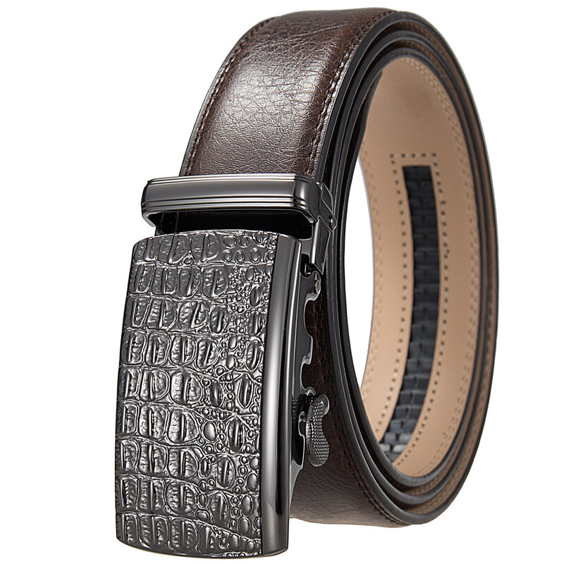 Plyesxale-Sangle de ceinture en cuir véritable pour homme, cliquet automatique, environnement masculin, haute qualité, livraison directe, B1381, 2024