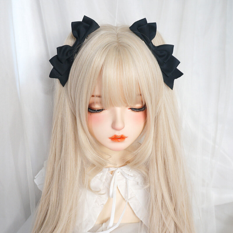 Sombreros de Lolita hechos a mano con clip de lazo, accesorios de anime para niña suave y oscura