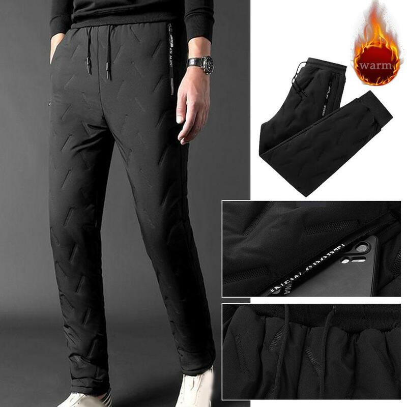 Men Winter Warm Lambswool Thicken Sweatpants Men Outdoors Leisure Windproof Jogging Pants Brand High Quality Trousers