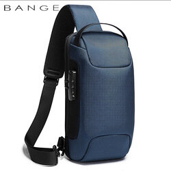 Bange-男性用大容量バッグ,超軽量,ポータブル,マルチポケット,防水,旅行用チェストバッグ,9.7インチipad用