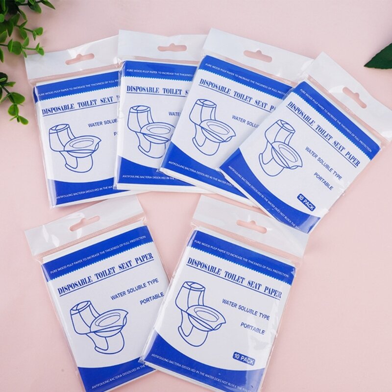 Disposable Toilet Cover Safety Flushable Water Travel Camping Bathroom Accessiories for Women Men